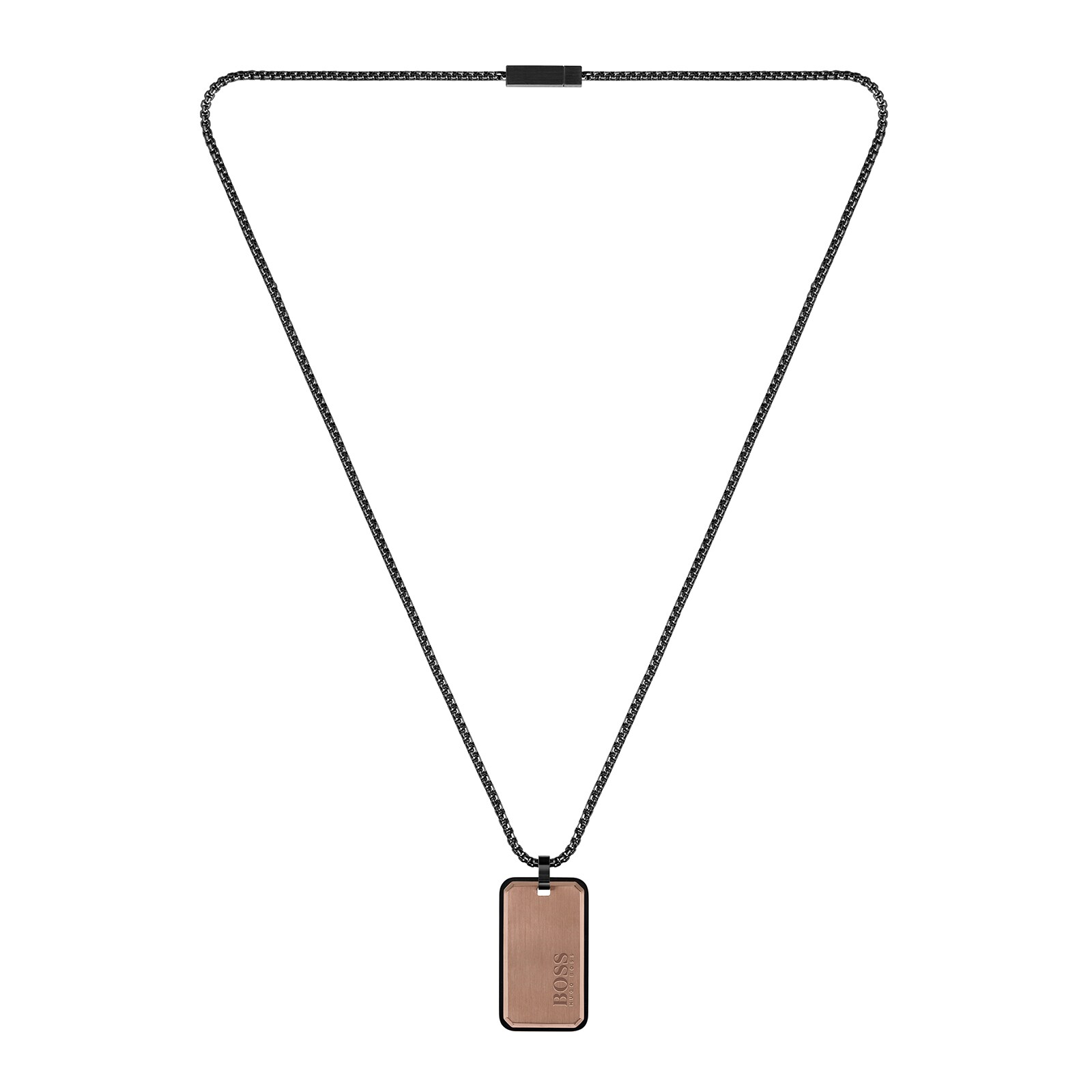 BOSS ID Black & Bronze Plated Pendant