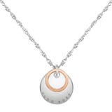 BOSS Medallion Rose Gold Coloured & Stainless Steel Necklace