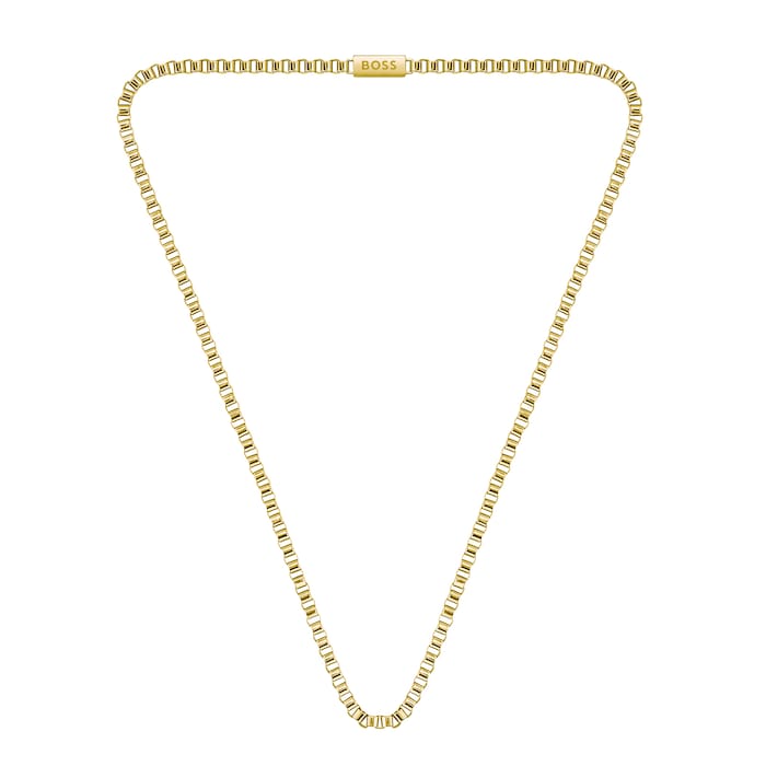 BOSS Gold Coloured Chain For Him Necklace