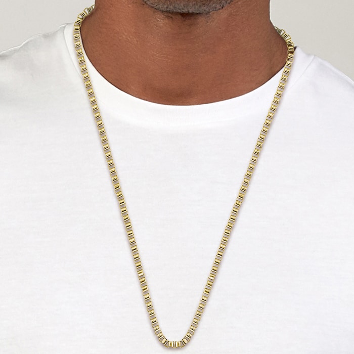 BOSS Gents BOSS Yellow Gold Coloured Chain Necklace