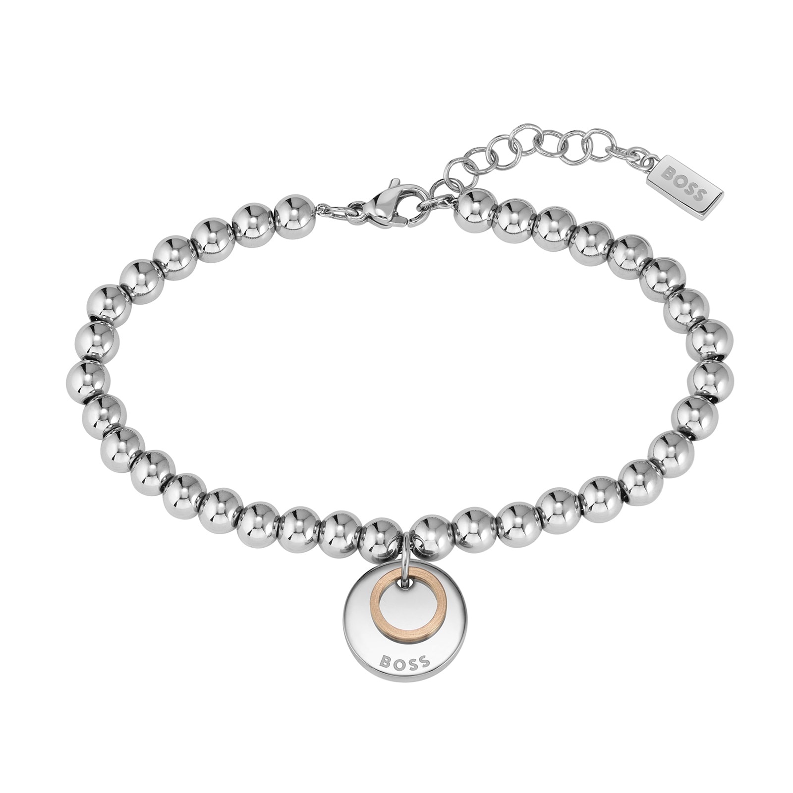 BOSS Ladies BOSS Stainless Steel Medallion Bracelet