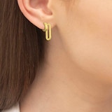 BOSS Ladies BOSS Hailey Yellow Gold Coloured Drop Link Earrings