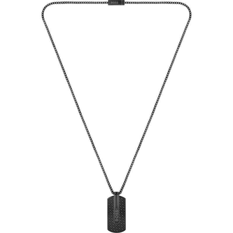 BOSS Mens Black Orlado Pendant