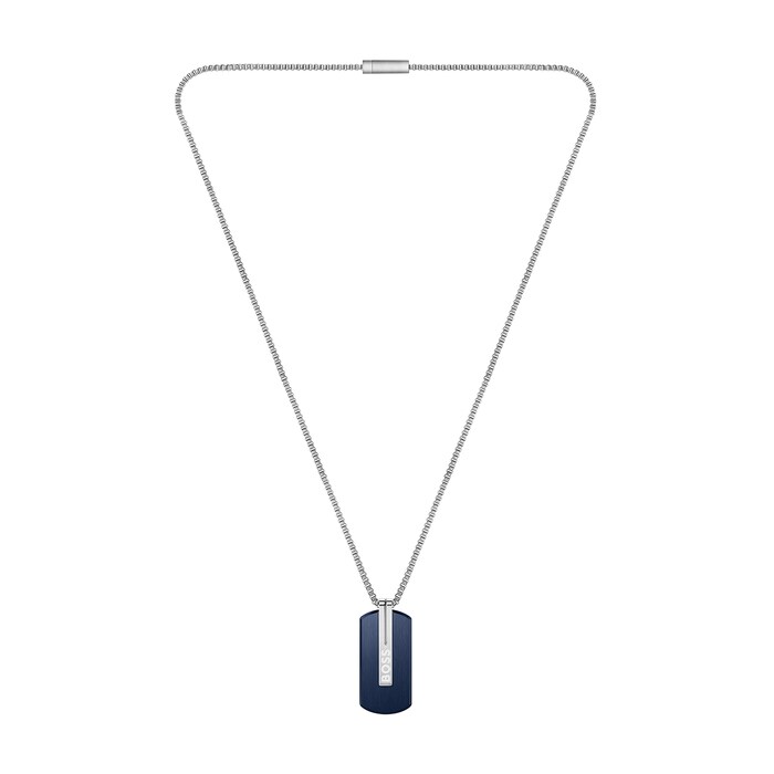 BOSS Mens Orlado Sterling Silver Pendant 1580354 | Goldsmiths