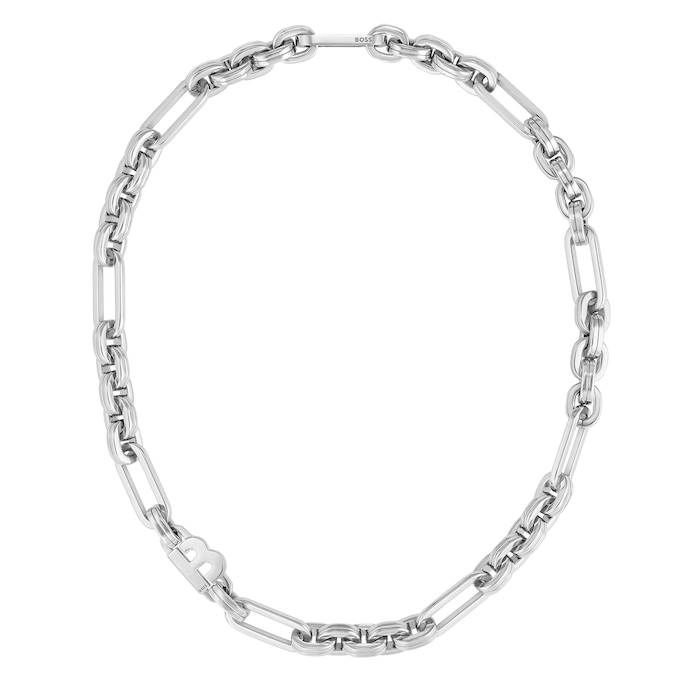 BOSS Hailey Stainless Steel Link Chain Necklace