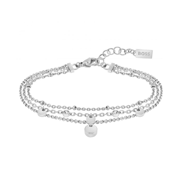 Boss Stainless Steel Iris Multi Strand Bracelet