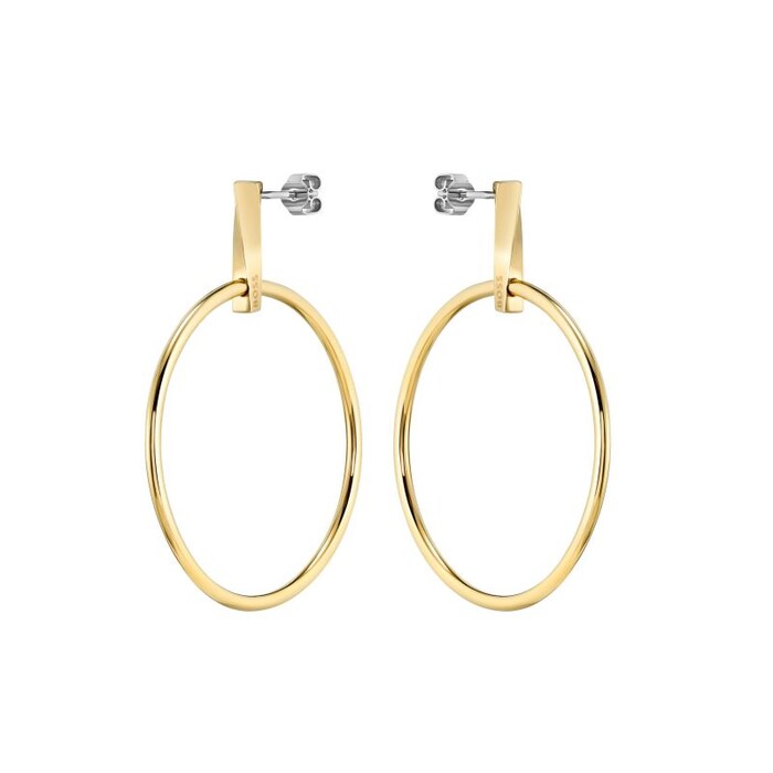 BOSS Yellow Gold Plated Hoop Earrings