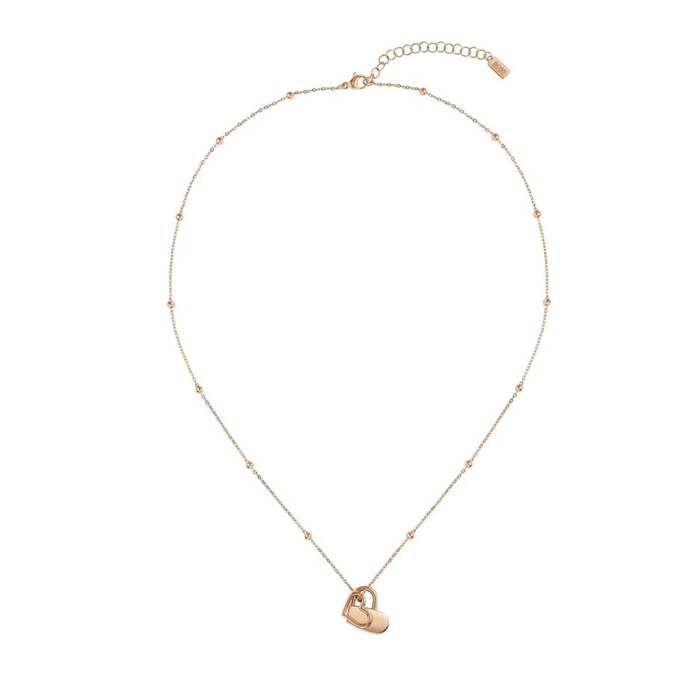 BOSS Rose Gold Plated Soulmate Heart Pendant