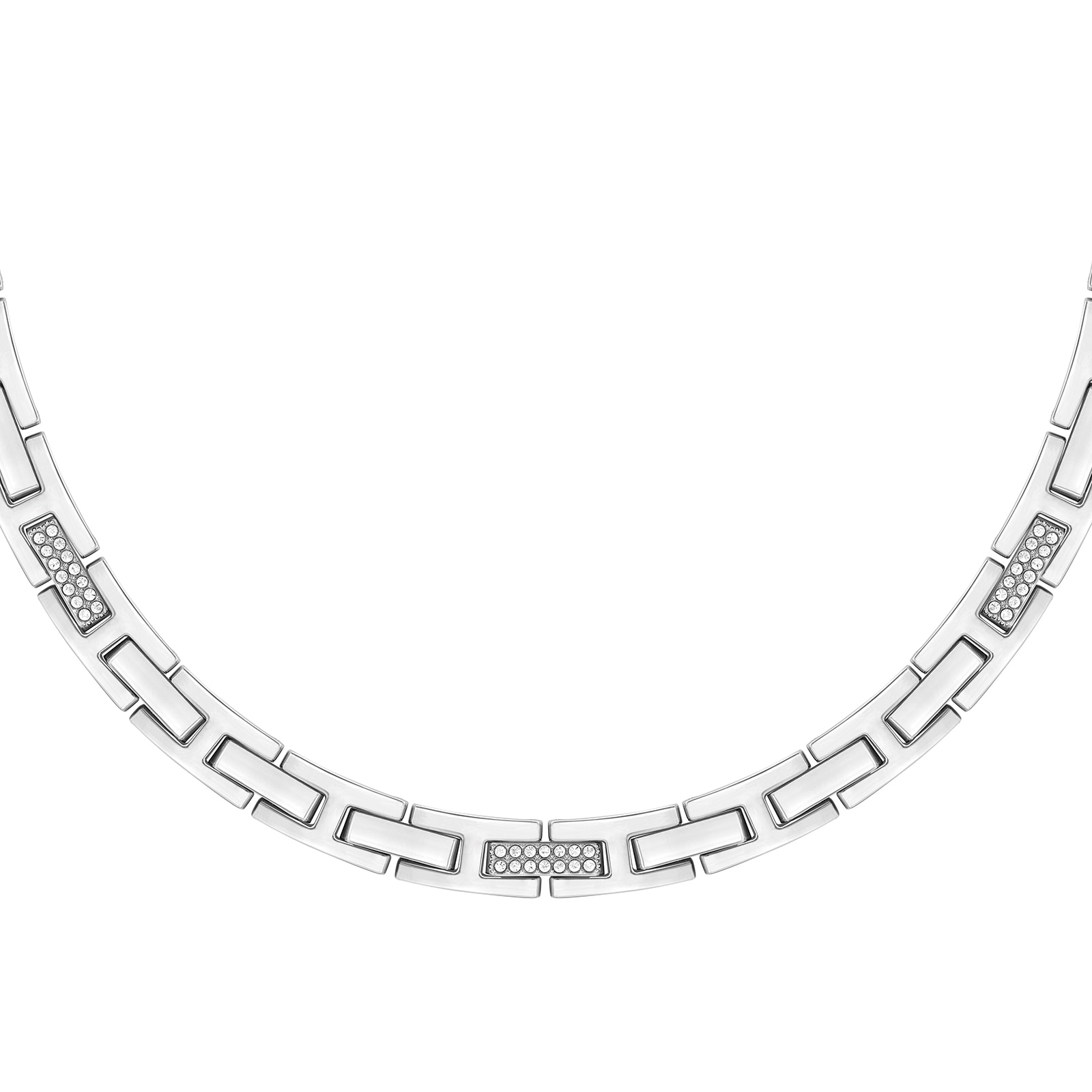 Thalia Silver Plated Stainless Steel CZ Necklace