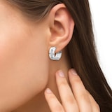 BOSS Ladies BOSS Thalia Stainless Steel Crystal Hoop Earrings