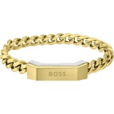 BOSS Mens Yellow Gold Plated Chain Bracelet