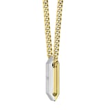 BOSS Mens Yellow Gold Plated Two Toned Chain Pendant