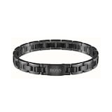 BOSS Mens Black Link Bracelet