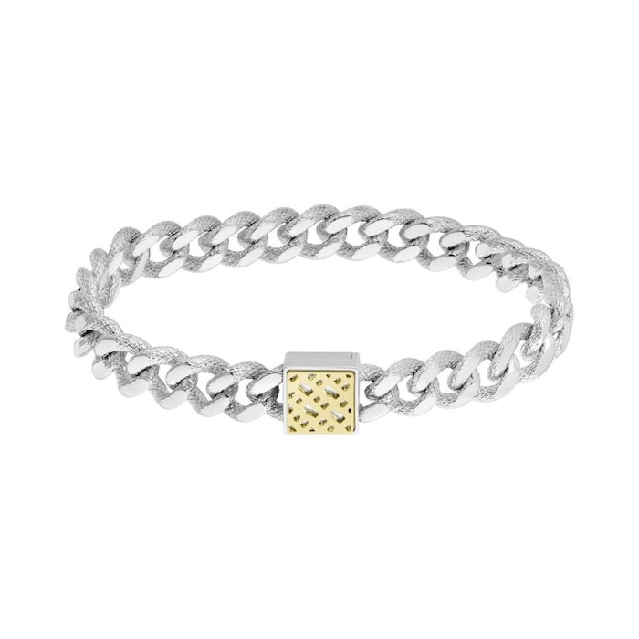 BOSS Ladies BOSS Caly Stainless Steel Stamped Link Bracelet