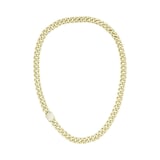 BOSS Ladies Caly Light Yellow Gold Plated Stamped Link Necklace