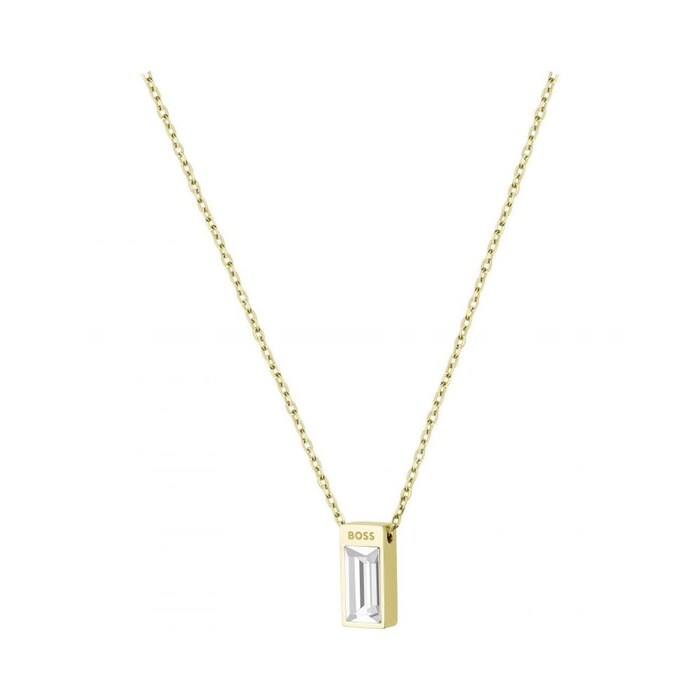 BOSS Ladies Clia Light Yellow Gold Coloured Crystal Necklace