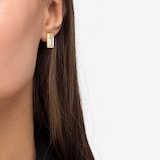 BOSS Ladies Clia Light Yellow Gold Coloured Crystal Stud Earrings