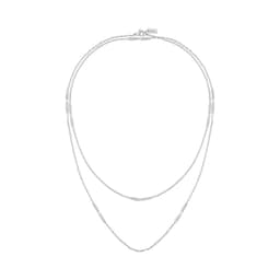 37990356 - Ladies BOSS Laria Stainless Steel Station Necklace