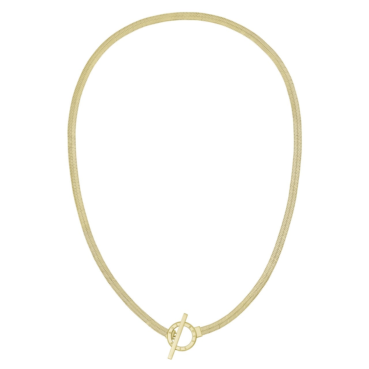 BOSS Ladies Zia Light Yellow Gold Coloured Chain Necklace