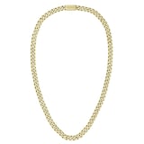 BOSS Mens Light Yellow Gold Coloured Curb Chain Necklace