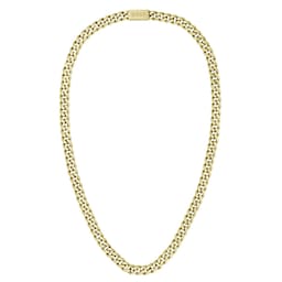 37990360 - Gents BOSS Light Yellow Gold Curb Chain Necklace