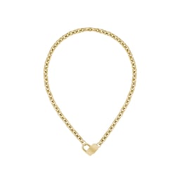37990368 - Ladies BOSS Dinya Yellow Gold Coloured Heart Necklace