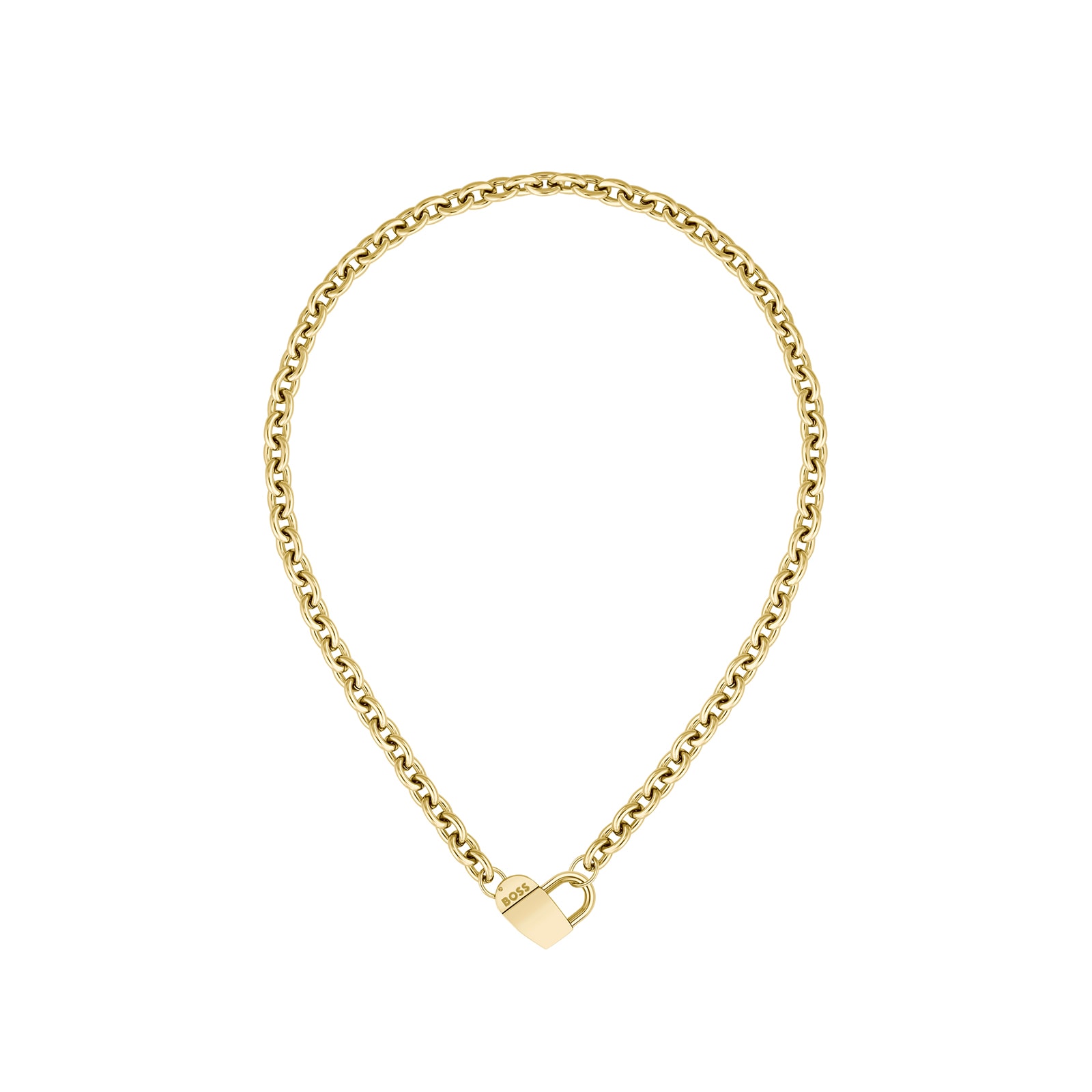 BOSS Ladies BOSS Dinya Yellow Gold Coloured Heart Necklace 1580417 ...