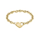 BOSS Dinya Gold Coloured Heart Bracelet