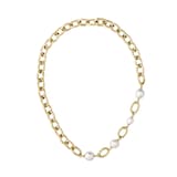 BOSS Ladies BOSS Leah Yellow Gold IP Baroque Pearl Necklace