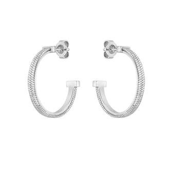 BOSS Ladies BOSS Zia Stainless Steel Hoop Earrings