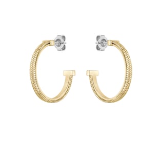 BOSS Ladies BOSS Zia Yellow Gold Coloured Hoop Earrings