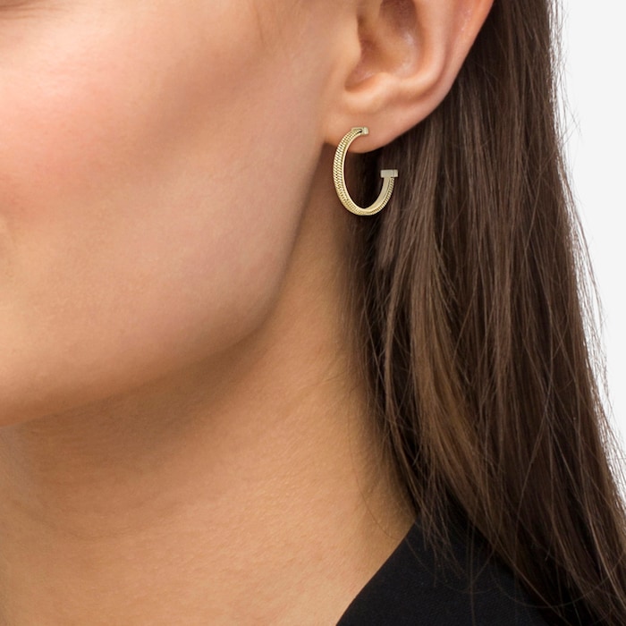 BOSS Ladies BOSS Zia Yellow Gold Coloured Hoop Earrings