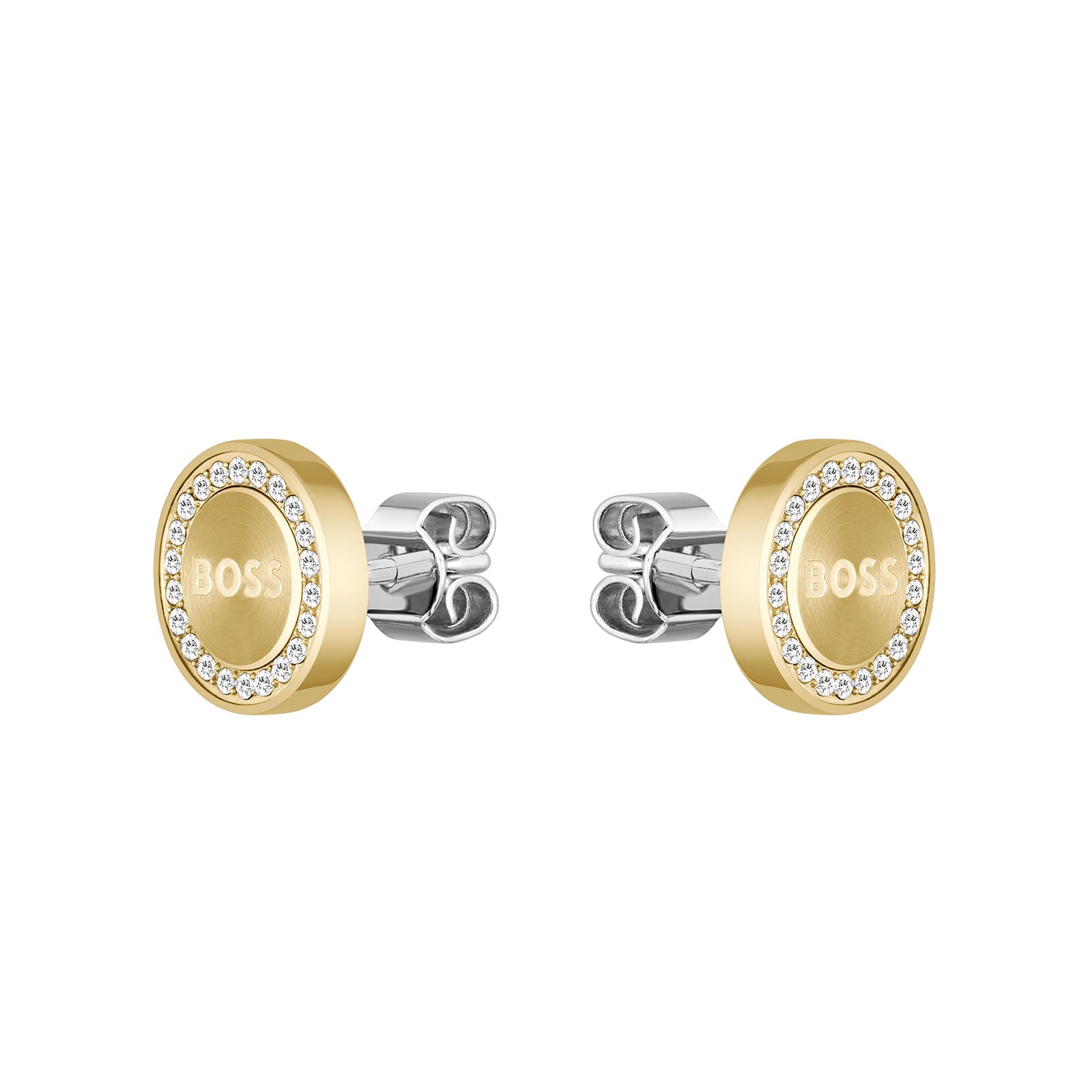 BOSS Iona Gold Coloured Stud Earrings