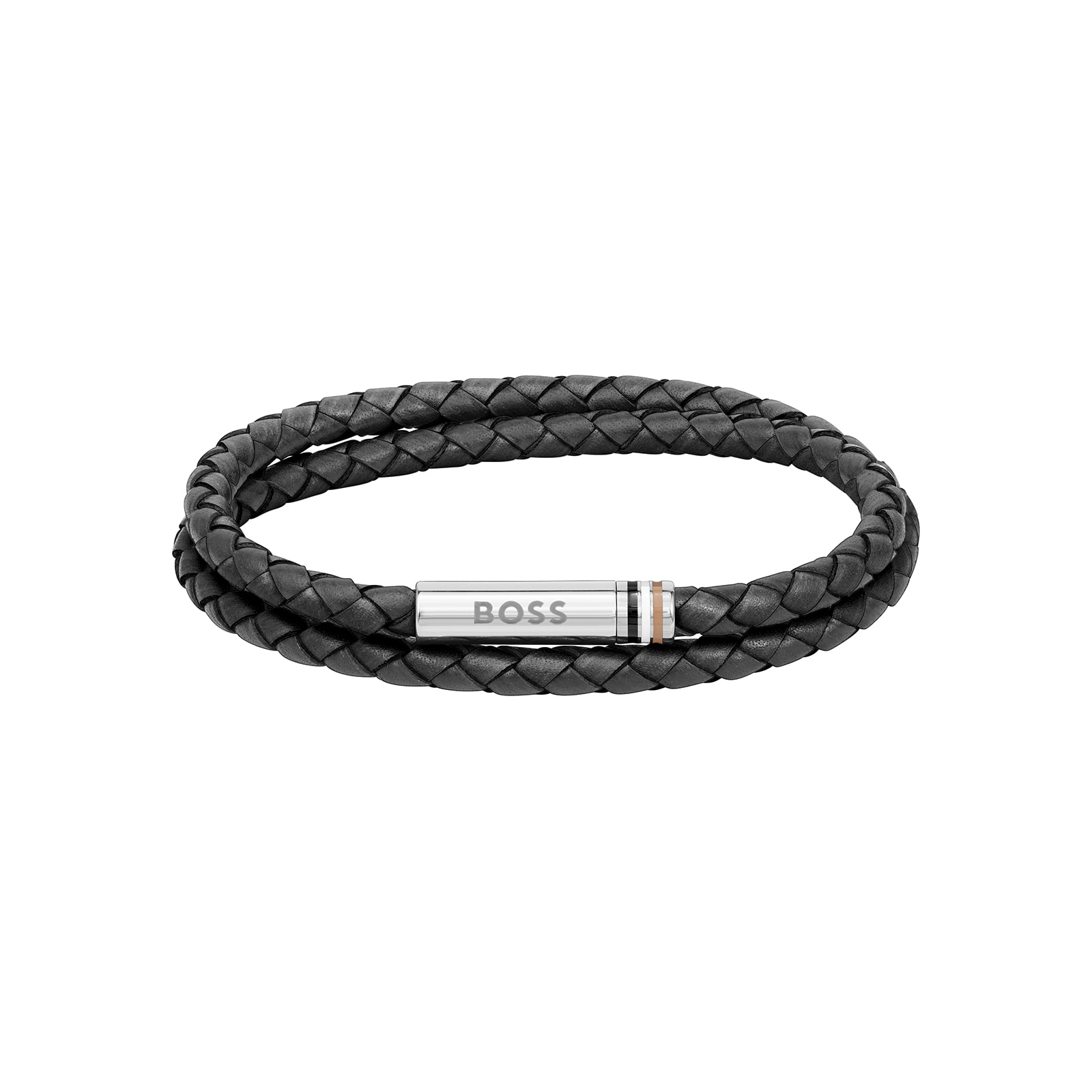 BOSS Gents BOSS Ares Black Leather Bracelet BOSS Gents BOSS Ares Black Leather Bracelet