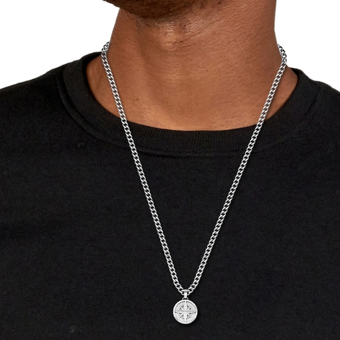 BOSS Gents BOSS North Stainless Steel Chain Pendant