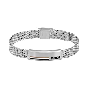 BOSS Gents BOSS Alen Stainless Steel Mesh Bracelet