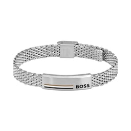 37990515 - Gents BOSS Alen Stainless Steel Mesh Bracelet