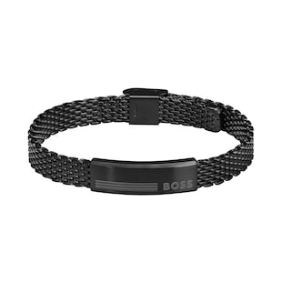 BOSS Gents BOSS Alens Black Stainless Steel Bracelet