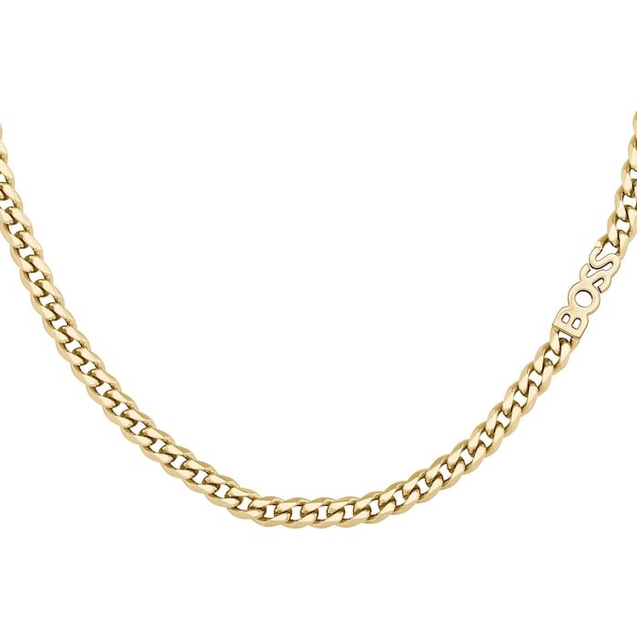 BOSS Ladies BOSS Kassy Light Gold IP Necklace