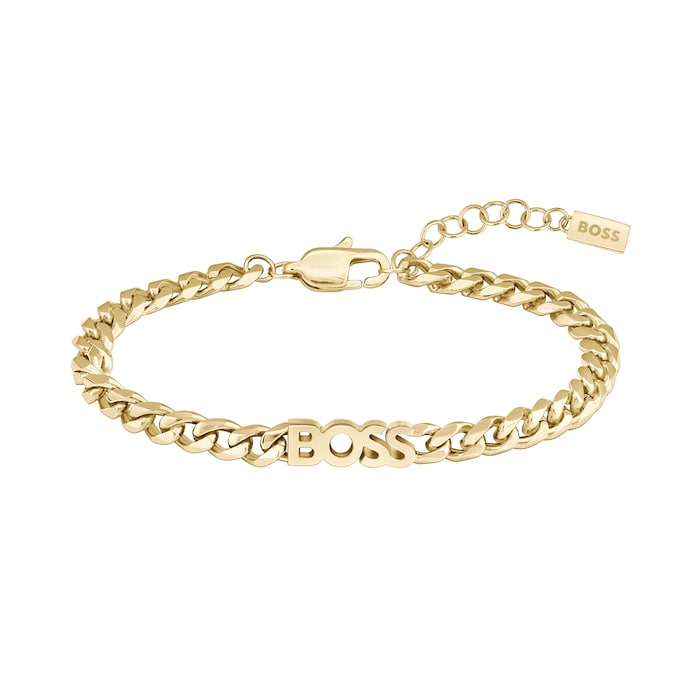 BOSS Kassy Gold Coloured Chain Bracelet