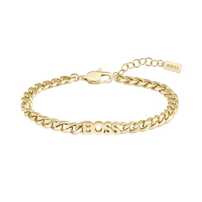 BOSS Ladies BOSS Kassy Light Gold IP Bracelet