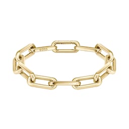 37990527 - Ladies BOSS Halia Light Yellow Gold Coloured Linked Bracelet
