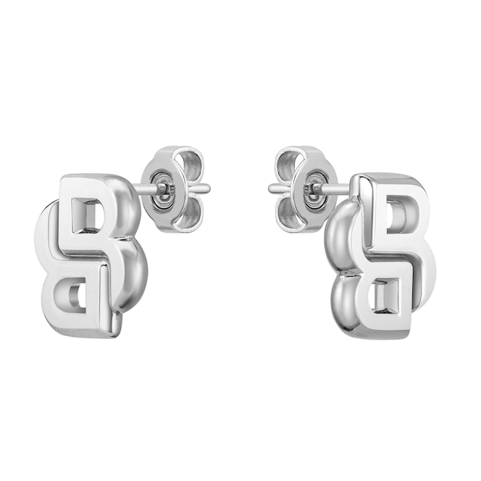 BOSS Double B Stainless Steel Stud Earrings