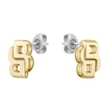 BOSS Double B Gold Coloured Stud Earrings