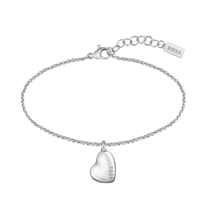 BOSS Honey Stainless Steel Heart Bracelet