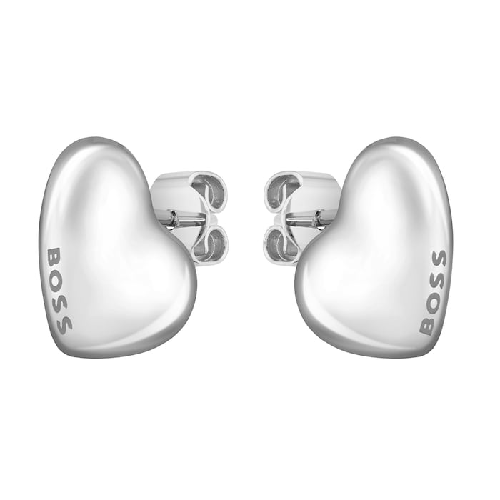 BOSS Ladies BOSS Honey Stainless Steel Heart Earrings