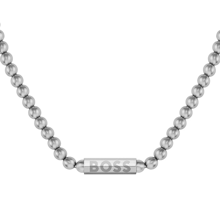 Hugo Boss Gents BOSS Stainless Steel Sphere Beaded Necklace