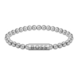 37990534 - Gents BOSS Stainless Steel Sphere Beaded Bracelet
