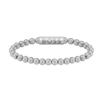 BOSS Gents BOSS Stainless Steel Sphere Beaded Bracelet