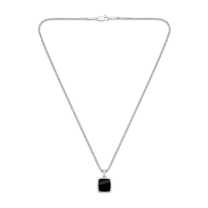 Hugo Boss Gents BOSS Stainless Steel Necklace With a Black Onyx Pendant